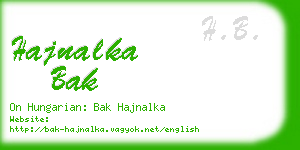 hajnalka bak business card